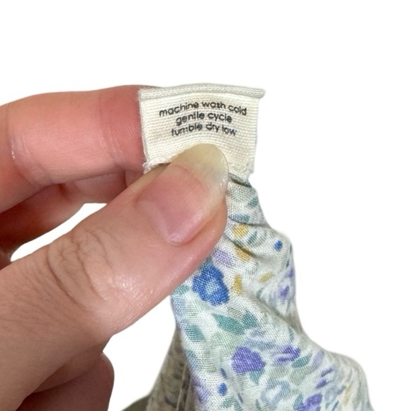 E T C Tiered Ruffle Flutter Scalloped Maxi Dress in Ditsy Floral Liberty London - Picture 11 of 12